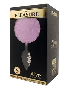 Plug métal Fluffly Twist S mauve - Alive 2