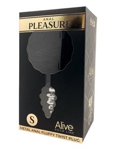Plug métal Fluffly Twist S noir - Alive 2