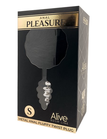 Plug métal Fluffly Twist S noir - Alive