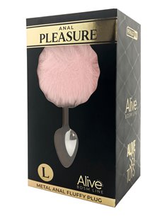 Plug métal Fluffy L rose - Alive 2