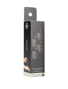 4 bougies SM noires parfum indocile - Ouch! 2