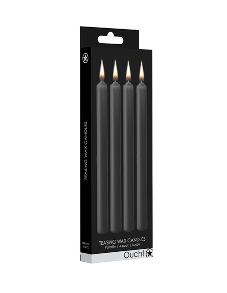 4 bougies SM noires Large - Ouch!