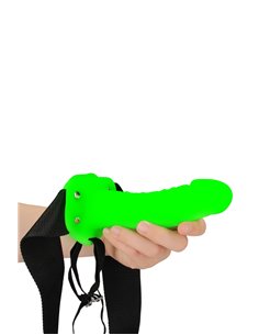 Gode-ceinture creux phosphorescent  18cm - Ouch 2