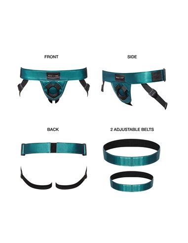 Harnais Curious vert métallique - Strap On Me