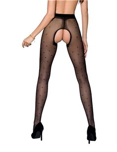 Collants ouverts TI018 20 deniers - noir 2