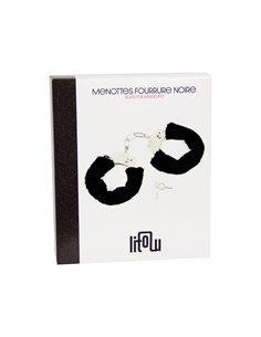 Menottes fourrure noire - Litolu 2