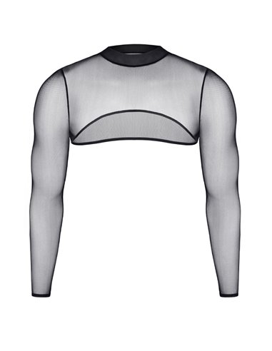 Croc top tulle noir transparent - Regnes