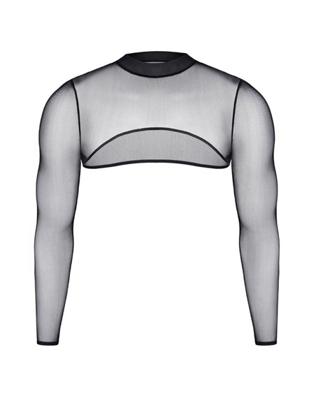 Croc top tulle noir transparent - Regnes