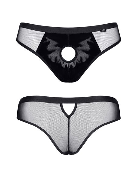 Slip type brésilien noir ouvert - Regnes