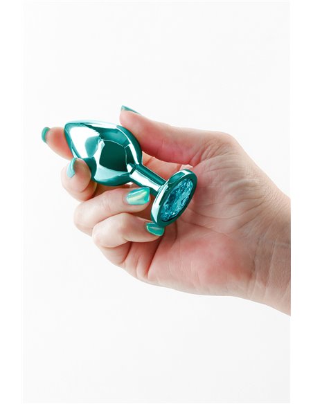 Plug bijou aluminium chromé vert M Plug bijou aluminium chromé vert M