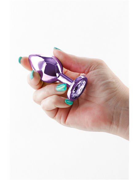 Plug bijou aluminium chromé violet M Plug bijou aluminium chromé violet M