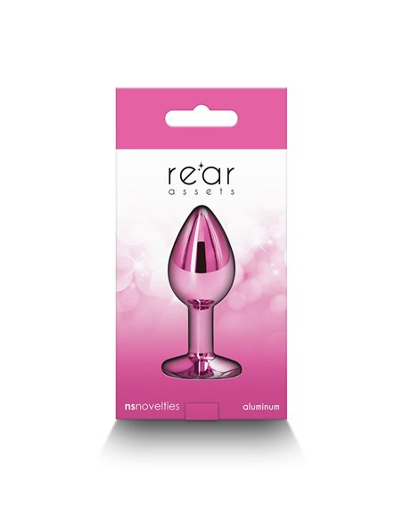 Plug bijou aluminium chromé rose S