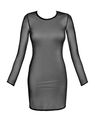 Robe tulle noir V-10639 - Axami