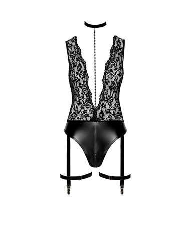 Body jarretelles Libido F297 wetlook et dentelle