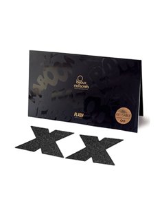 Bijoux de seins Flash Croix Noir 2