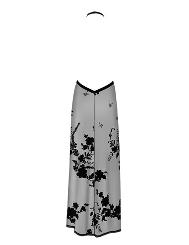 Robe longue dos nu Divinity F312 tulle floqué