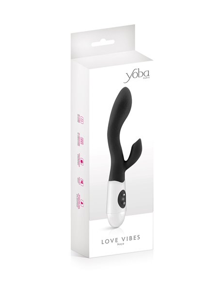 Vibromasseur Rabbit Naya noir - Yoba Vibromasseur Rabbit Naya noir - Yoba