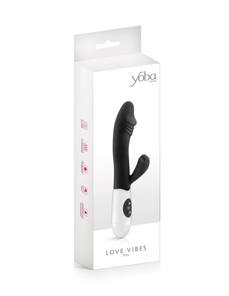 Vibromasseur Rabbit Elya noir - Yoba Vibromasseur Rabbit Elya noir - Yoba