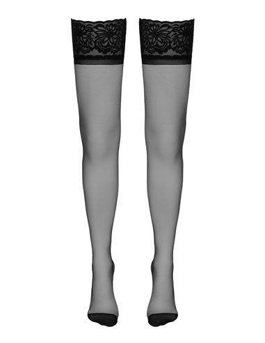 Bas autofixants couture noir 1 - Cotelli Legwear