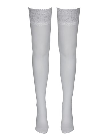 Bas autofixants blanc - Cotelli Legwear