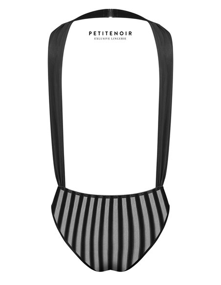 Body fendu tulle et rayures