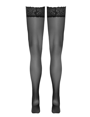 Bas autofixants noir Hold up - Cotelli Legwear
