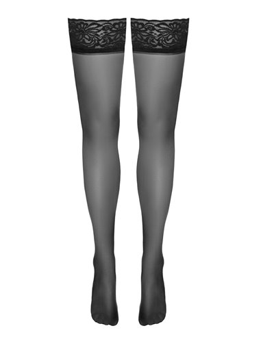 Bas autofixants noir Hold up 3 - Cotelli Legwear