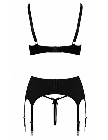 Ensemble coquin ouvert 3 pièces gris - Cottelli Lingerie