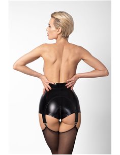 Short à jarretelles Glam F325 vinyle et wetlook 2