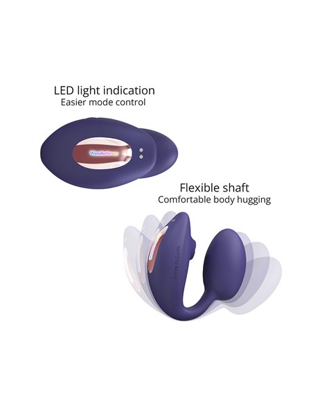 Double stimulateur Wonderlover violet - Love to Love