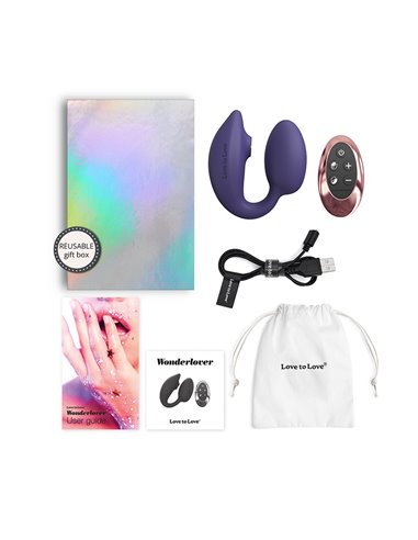 Double stimulateur Wonderlover violet - Love to Love