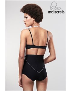 Collier en chainettes métalliques argentées 2