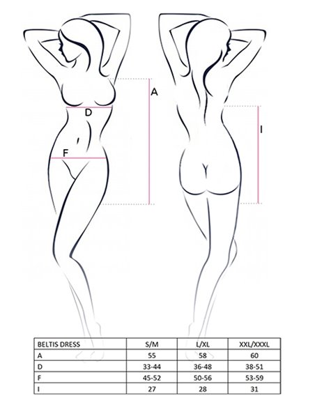 Beltis robe wetlook - Noir