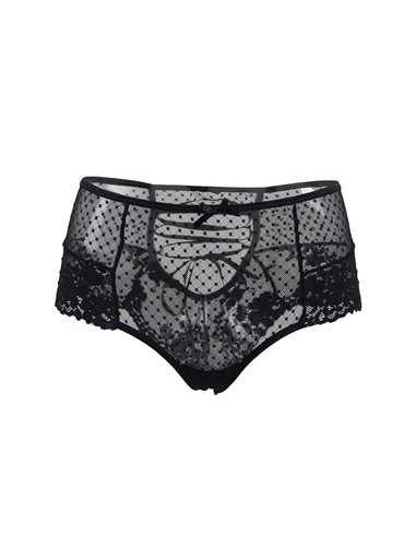 Tanga sexy noir à laçage