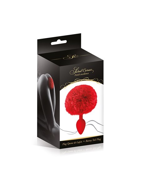 Plug queue de lapin - rouge Plug queue de lapin - rouge