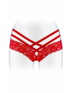 Tanga ouvert Anne - rouge