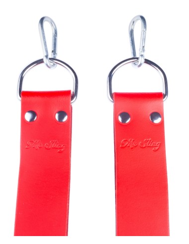 Lot de 2 supports Pieds pour Sling en Cuir Rouge