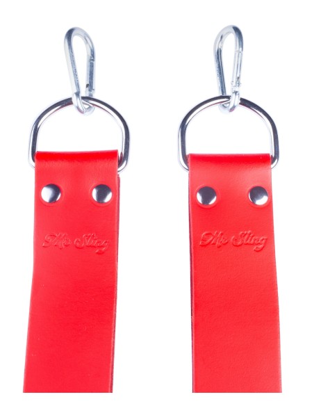 Lot de 2 supports Pieds pour Sling en Cuir Rouge