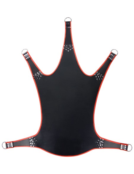 Sling en cuir 5 Points Noir-Rouge