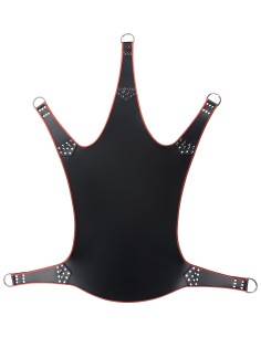 Sling en cuir 5 Points Noir-Rouge 2