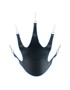 Sling en cuir 5 Points d'attache Noir-Bleu