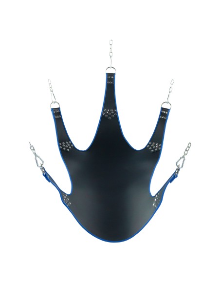 Sling en cuir 5 Points d'attache Noir-Bleu