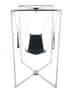 Kit Sling Cuir Triangle Noir Armature Grise