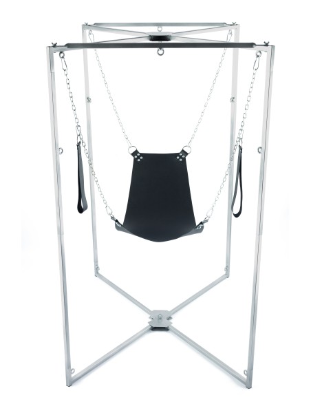 Kit Sling Cuir Triangle Noir Armature Grise
