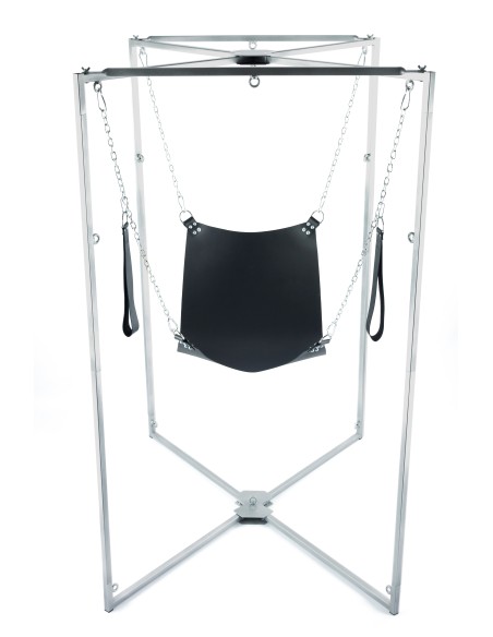 Kit Sling Cuir Carré Noir Armature Grise