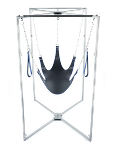 Kit Sling Cuir 5 Points Noir-Bleu Armature Grise