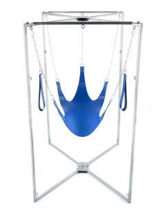 Kit Sling Cuir 5 Points Bleu Armature Grise