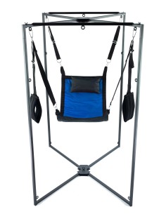 Kit Sling Tissu Carré Bleu-Noir Armature Noire