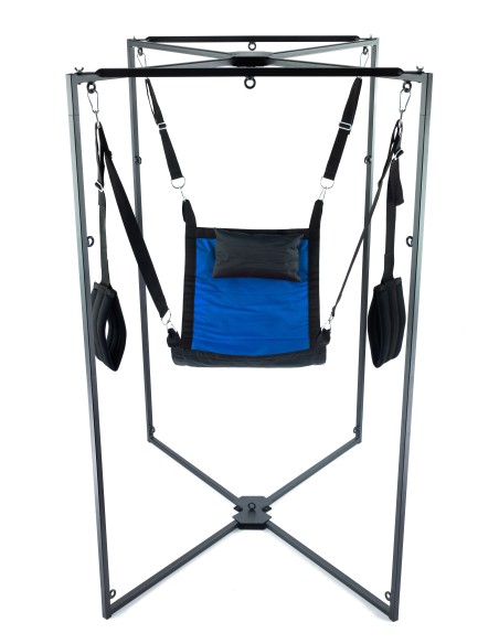 Kit Sling Tissu Carré Bleu-Noir Armature Noire