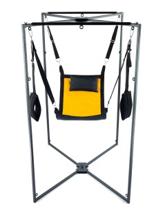 Kit Sling Tissu Carré Jaune-Noir Armature Noire